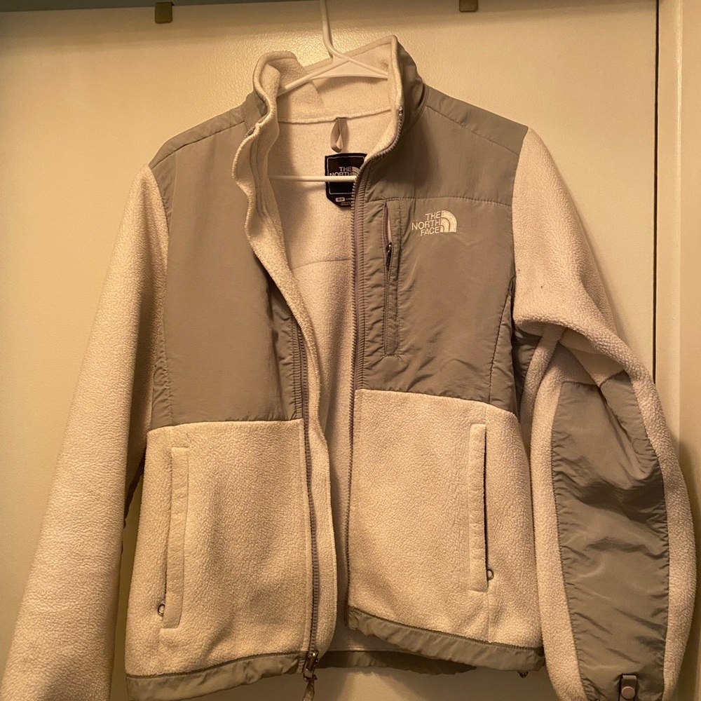 The North Face Gray and white Jacket